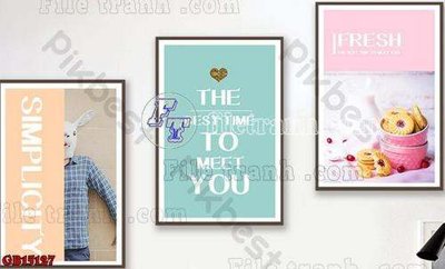 Tải file File gốc in bộ tranh decor treo tráng gương canvas GB15127 (gốc) chủ đề tôn giáo
