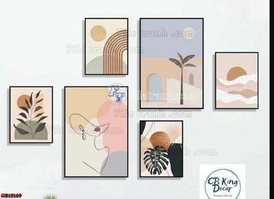 Chi tiết file ảnh File gốc in bộ tranh decor treo tráng gương canvas GB15169 sắc nét