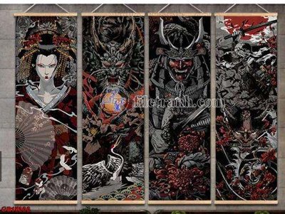 Download file File gốc in bộ tranh decor treo tráng gương canvas GB15222 (gốc) in mica đèn LED