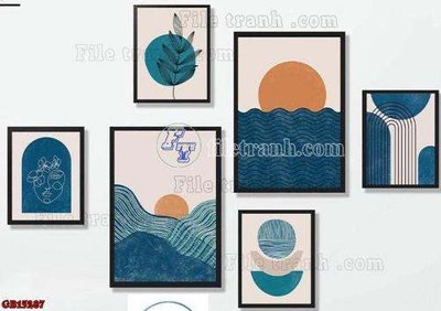 Tải file File gốc in bộ tranh decor treo tráng gương canvas GB15287 (gốc) in trên mọi chất liệu