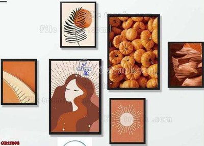 File in trần File gốc in bộ tranh decor treo tráng gương canvas GB15298 (bản gốc) 5D