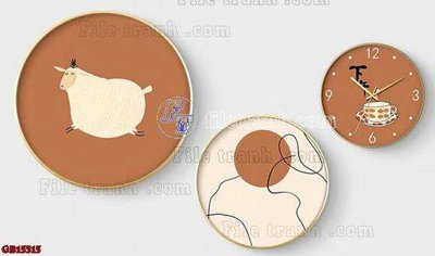 File in trần File gốc in bộ tranh decor treo tráng gương canvas GB15315 (bản gốc) bầu trời