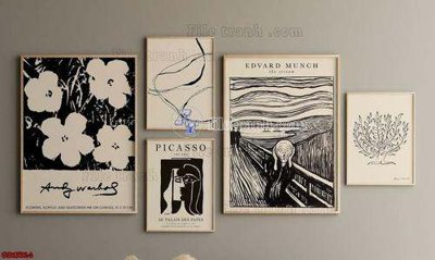 Tải file File gốc in bộ tranh decor treo tráng gương canvas GB15324 (PSD) cho in ấn quảng cáo