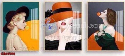 Tải file File gốc in bộ tranh decor treo tráng gương canvas GB15392 (gốc) làm file tranh quảng cáo