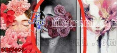 File in trần File gốc in bộ tranh decor treo tráng gương canvas GB15405 (bản gốc 3D) sống động