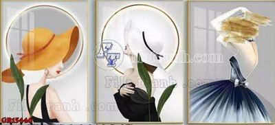 File gốc File gốc in bộ tranh decor treo tráng gương canvas GB15446 cho in ấn và thiết kế