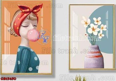 File in trần File gốc in bộ tranh decor treo tráng gương canvas GB15450 (bản gốc) trời sao