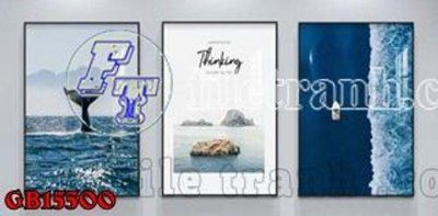 File in trần File gốc in bộ tranh decor treo tráng gương canvas GB15500 (bản gốc) đại dương