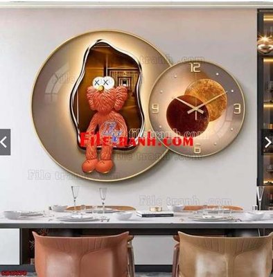 File gốc File gốc in bộ tranh decor treo tráng gương canvas GB15530 (in lụa) hoa văn cổ điển