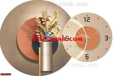 File gốc File gốc in bộ tranh decor treo tráng gương canvas GB15535 (in 3D) nghệ thuật
