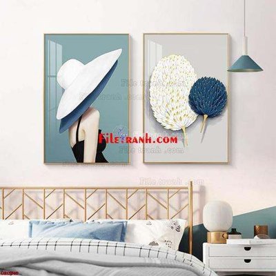 File tranh in trần File gốc in bộ tranh decor treo tráng gương canvas GB15549 (ảnh gốc siêu nét)