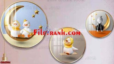 File in trần File gốc in bộ tranh decor treo tráng gương canvas GB15561 (bản gốc) phong cảnh