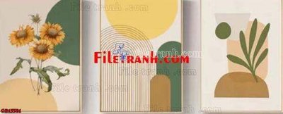 Hình ảnh file gốc in trần nhà File gốc in bộ tranh decor treo tráng gương canvas GB15581