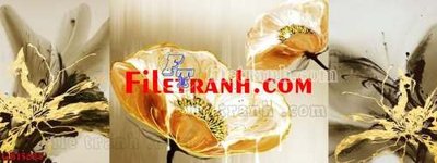 Tải file File gốc in bộ tranh decor treo tráng gương canvas GB15625 (gốc) chủ đề hoa sen