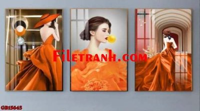 Hình ảnh gốc File gốc in bộ tranh decor treo tráng gương canvas GB15643 (để in khổ lớn)