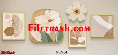 File tranh gốc File gốc in bộ tranh decor treo tráng gương canvas GB15649 (bản quyền) Filetranh.com