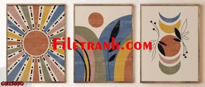 File tranh File gốc in bộ tranh decor treo tráng gương canvas GB15650 (ảnh gốc) chi tiết rõ ràng