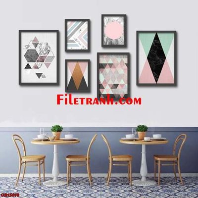 File tranh File gốc in bộ tranh decor treo tráng gương canvas GB15678 (ảnh gốc) chi tiết rõ ràng