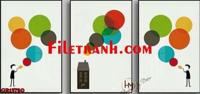 File tranh quảng cáo File gốc in bộ tranh decor treo tráng gương canvas GB15720 (file gốc) chuyên nghiệp