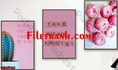 Tải file File gốc in bộ tranh decor treo tráng gương canvas GB15740 (gốc) làm tranh treo tường
