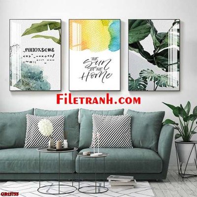 File gốc File gốc in bộ tranh decor treo tráng gương canvas GB15755 (PNG) không nền chất lượng