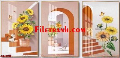 Tải xuống file tranh gốc File gốc in bộ tranh decor treo tráng gương canvas GB15758 (PSD/TIFF)