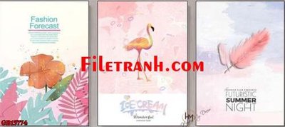 File gốc File gốc in bộ tranh decor treo tráng gương canvas GB15774 (PNG) nền trong suốt