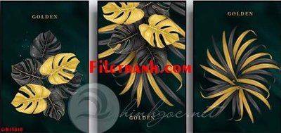 File ảnh File gốc in bộ tranh decor treo tráng gương canvas GB15818 (gốc) in standee