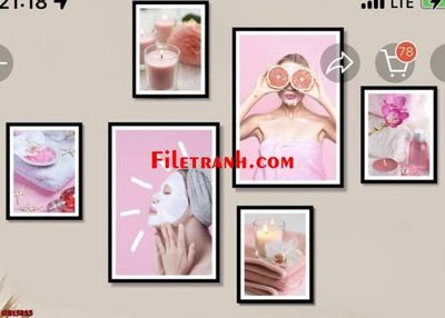 Tải file File gốc in bộ tranh decor treo tráng gương canvas GB15823 (gốc) để in ấn ngay