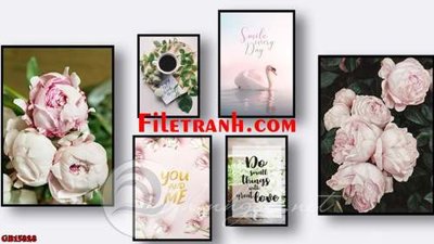 File tranh File gốc in bộ tranh decor treo tráng gương canvas GB15828 (ảnh gốc) cho in ấn kỹ thuật số