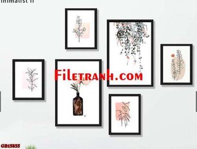 File tranh gốc PSD File gốc in bộ tranh decor treo tráng gương canvas GB15835 còn nguyên layer