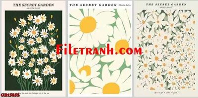 Cung cấp file tranh gốc File gốc in bộ tranh decor treo tráng gương canvas GB15852 độc quyền