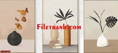 File gốc File gốc in bộ tranh decor treo tráng gương canvas GB15907 (phong cách) tối giản