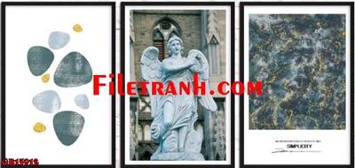 File tranh File gốc in bộ tranh decor treo tráng gương canvas GB15912 (gốc) chủ đề thiên nhiên
