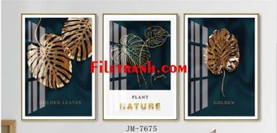 File tranh in trần 3D File gốc in bộ tranh decor treo tráng gương canvas GB15917 (ảnh gốc)