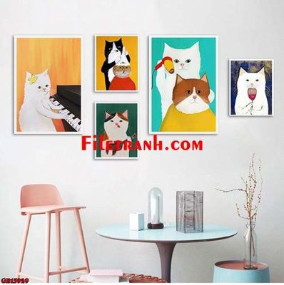 File gốc File gốc in bộ tranh decor treo tráng gương canvas GB15929 (phong cách) châu Âu