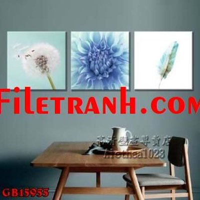 File in ấn File gốc in bộ tranh decor treo tráng gương canvas GB15955 (bản gốc) cao cấp