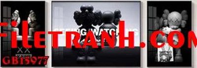 File gốc File gốc in bộ tranh decor treo tráng gương canvas GB15977 (in lụa) hoa văn cổ điển