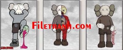 File gốc File gốc in bộ tranh decor treo tráng gương canvas GB15981 (in tráng gương) hiện đại