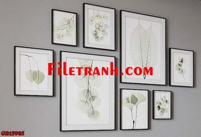 File gốc File gốc in bộ tranh decor treo tráng gương canvas GB15985 (trang trí) phòng trẻ em