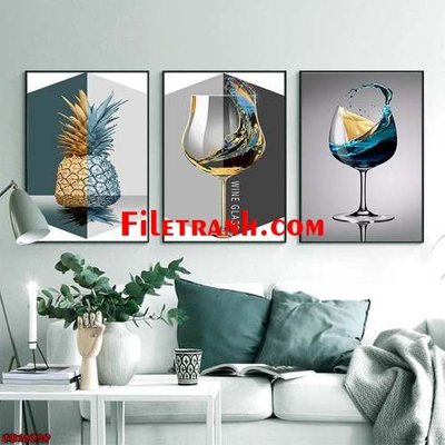 File ảnh File gốc in bộ tranh decor treo tráng gương canvas GB16029 (gốc) in biển hiệu