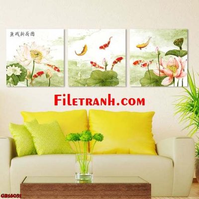 File gốc File gốc in bộ tranh decor treo tráng gương canvas GB16031 (dành cho quảng cáo)