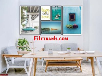 File tranh File gốc in bộ tranh decor treo tráng gương canvas GB16037 (gốc) chủ đề con người