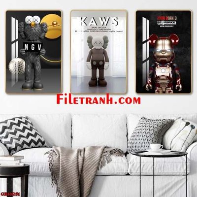 File in trần File gốc in bộ tranh decor treo tráng gương canvas GB16051 (file gốc) xuyên sáng