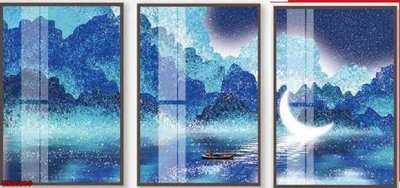 File gốc File gốc in bộ tranh decor treo tráng gương canvas GB16109 (in mica) cắt laser