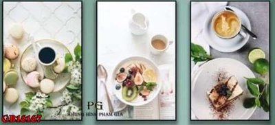 File tranh quảng cáo File gốc in bộ tranh decor treo tráng gương canvas GB16167 (download file gốc)
