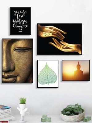 File gốc File gốc in bộ tranh decor treo tráng gương canvas GB16185 (in 3D) cho trang trí