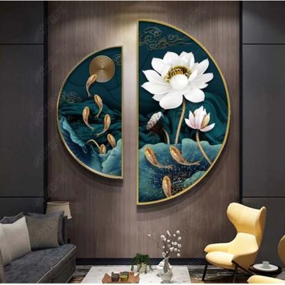 File tranh in trần File gốc in bộ tranh decor treo tráng gương canvas GB16237 (ảnh gốc siêu nét)