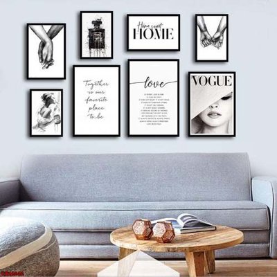 File tranh trang trí File gốc in bộ tranh decor treo tráng gương canvas GB16242 (tải file gốc)