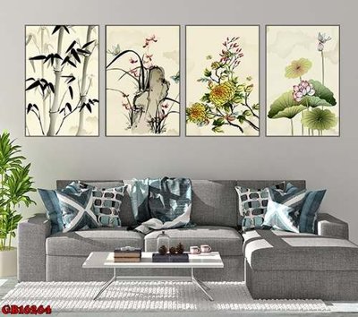 File gốc File gốc in bộ tranh decor treo tráng gương canvas GB16264 (cho in ấn) từ Filetranh.com